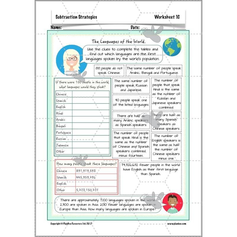 PlanBee Subtractions Strategies - Complete Year 6 Maths Lesson Plans - PlanBee