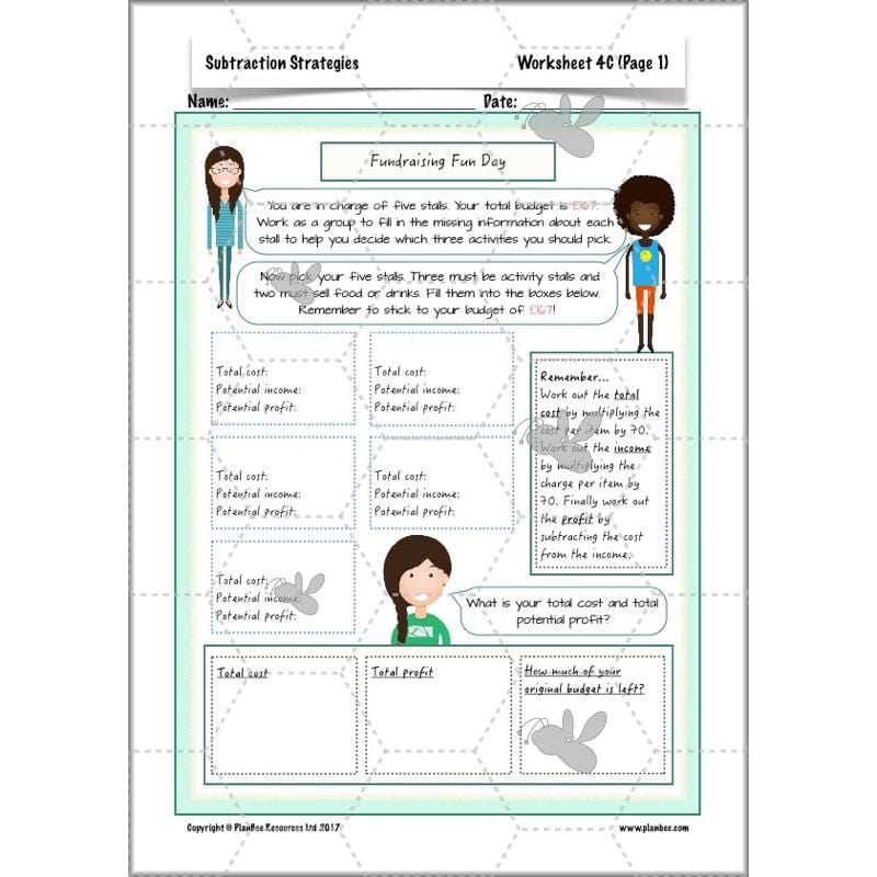 PlanBee Subtractions Strategies - Complete Year 6 Maths Lesson Plans - PlanBee