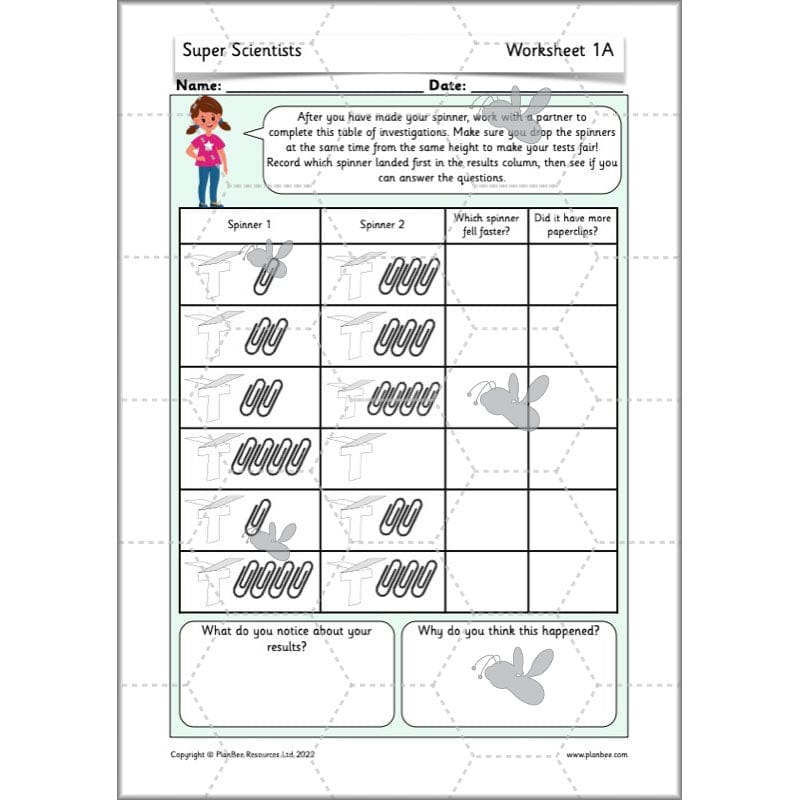 PlanBee Super Scientists Year 2 Working Scientifically | PlanBee
