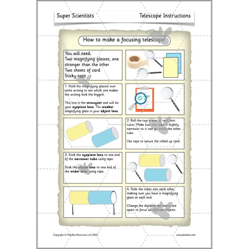 PlanBee Super Scientists Year 2 Working Scientifically | PlanBee
