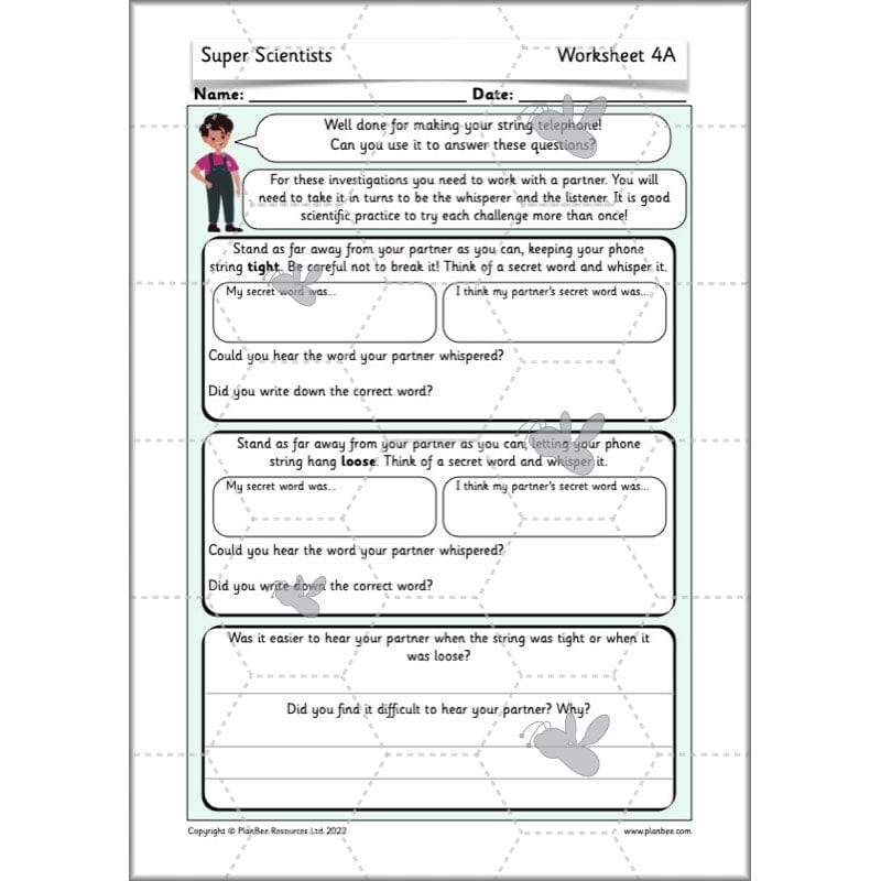PlanBee Super Scientists Year 2 Working Scientifically | PlanBee