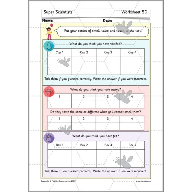 PlanBee Super Scientists Year 2 Working Scientifically | PlanBee