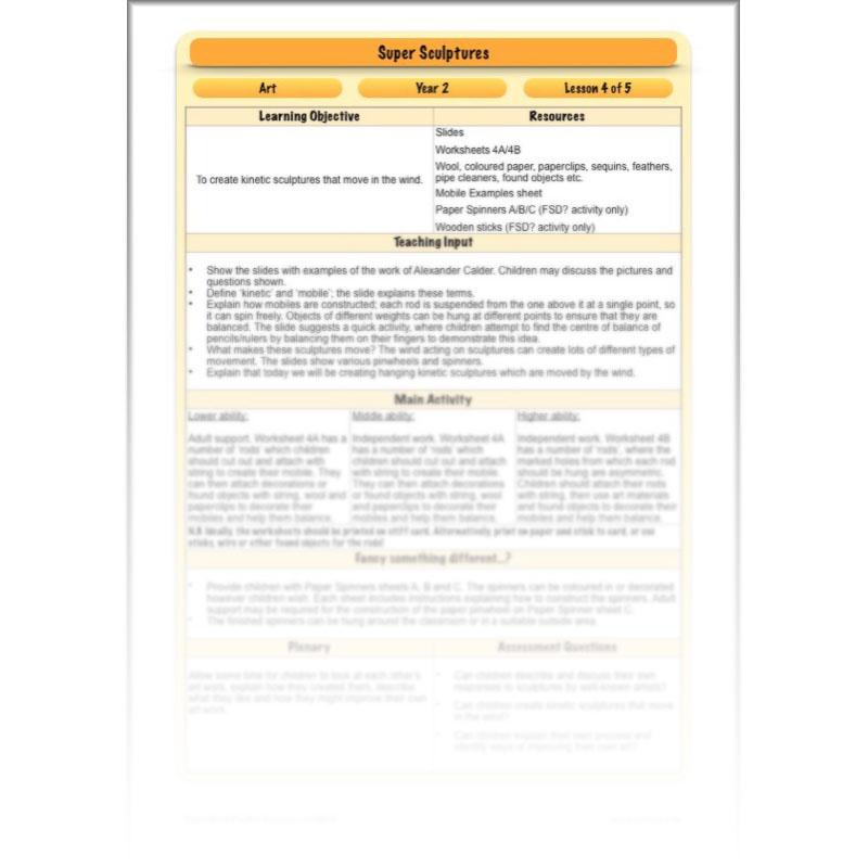 PlanBee Super Sculptures: KS1 Art Lesson Plans and Resources from PlanBee