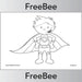 Free Downloadable Superhero Colouring Pages by PlanBee