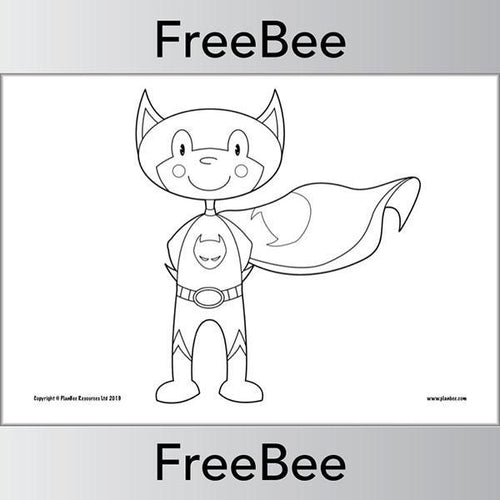 free animated superhero clipart coloring