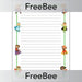 Free Superhero Writing Frames Page Borders Ruled by PlanBee