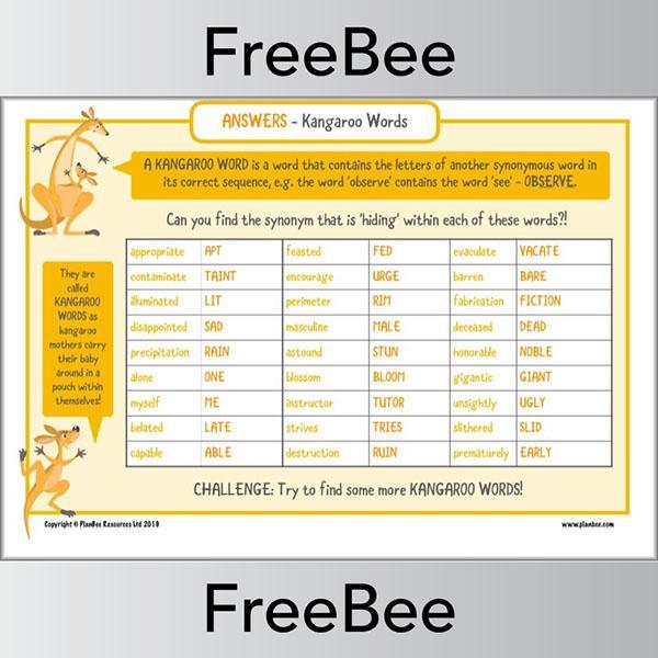 FREE Fun with Words Pack by PlanBee