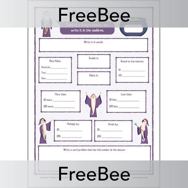 PlanBee Take One Number | Maths Worksheet KS2