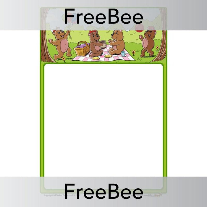 PlanBee Teddy Bear Writing Frame | Free PlanBee Resource
