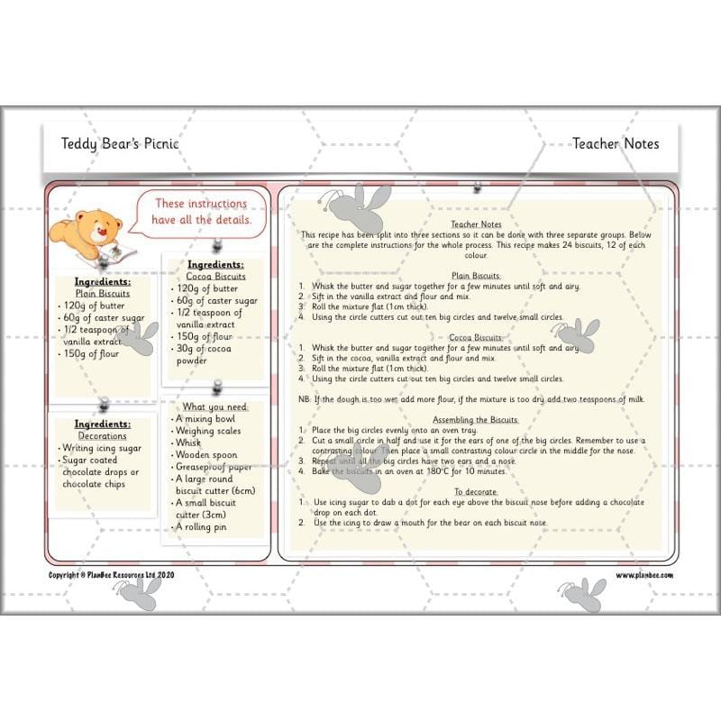 PlanBee Teddy Bears Picnic Ideas and DT Lessons by PlanBee