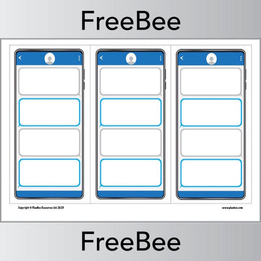 FREE Text Message Template by PlanBee