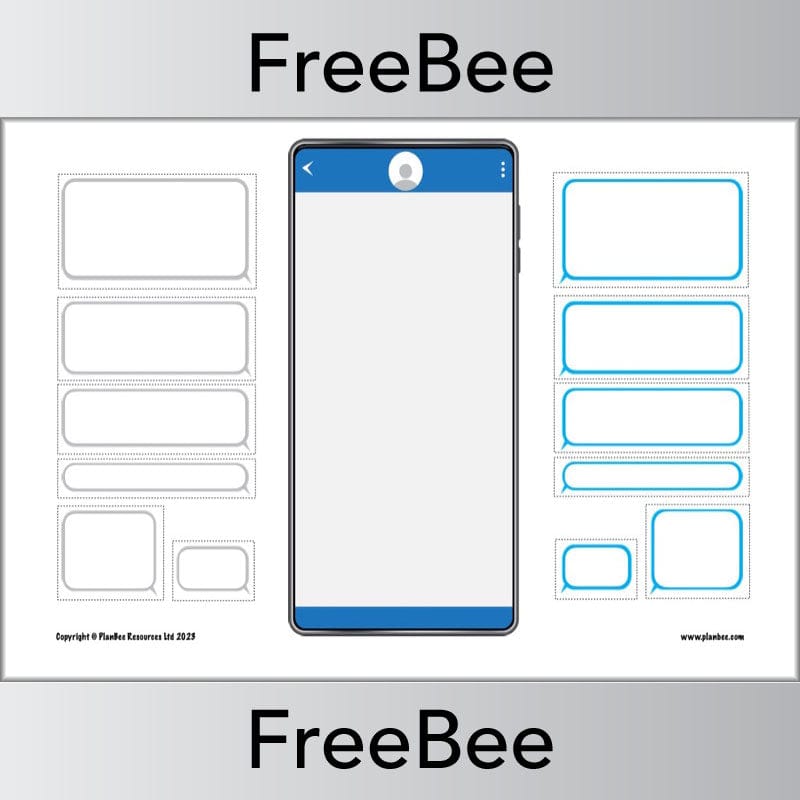 FREE Text Message Template by PlanBee