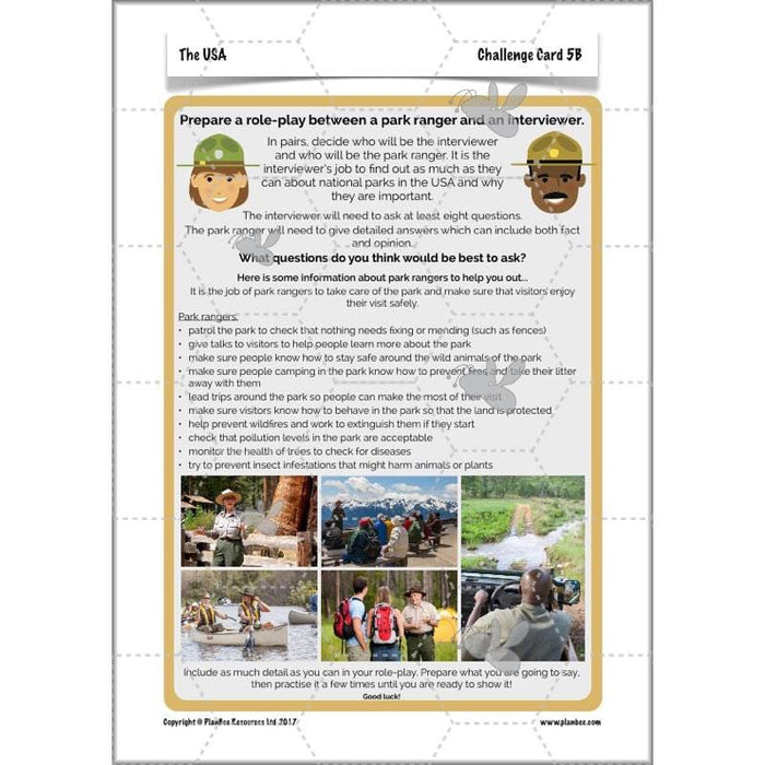 PlanBee The USA: KS2 Geography scheme of work for Year 3 & Year 4