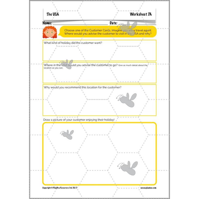 PlanBee The USA: KS2 Geography scheme of work for Year 3 & Year 4