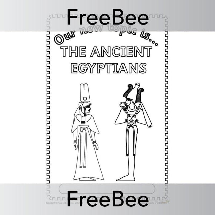 Free Ancient Egyptian Topic Cover Black and White | PlanBee