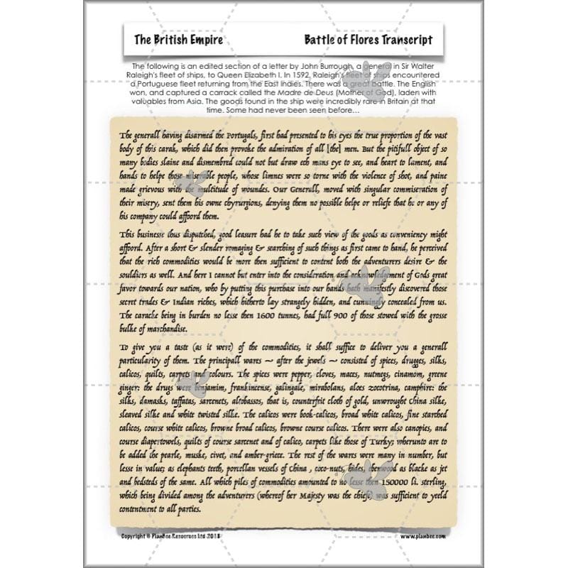 PlanBee British Empire KS2 Year 3 & Year 4 History Pack by PlanBee