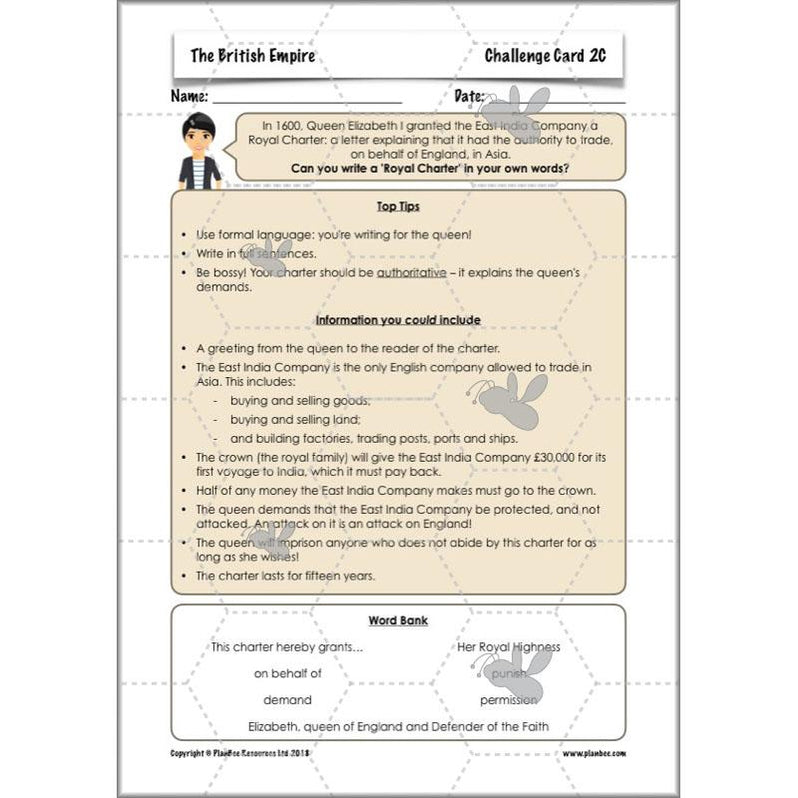 British Empire KS2 Year 3 & Year 4 History Pack By PlanBee