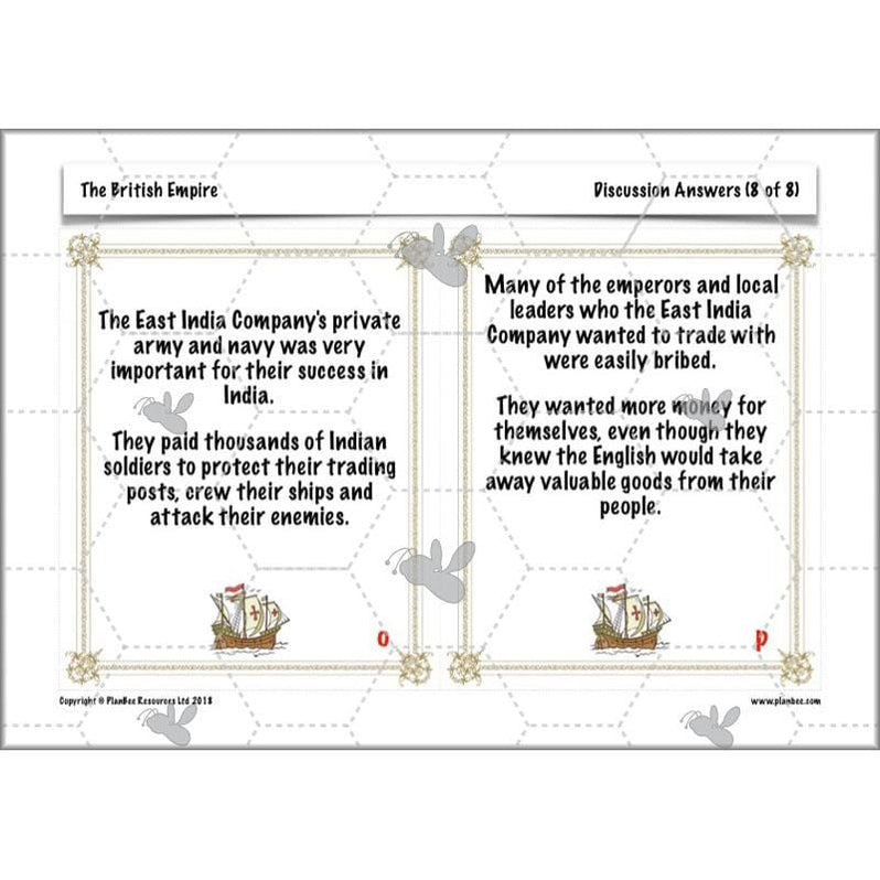 British Empire KS2 Year 3 & Year 4 History Pack by PlanBee
