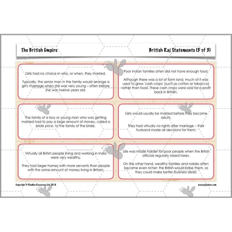 PlanBee British Empire KS2 Year 3 & Year 4 History Pack by PlanBee