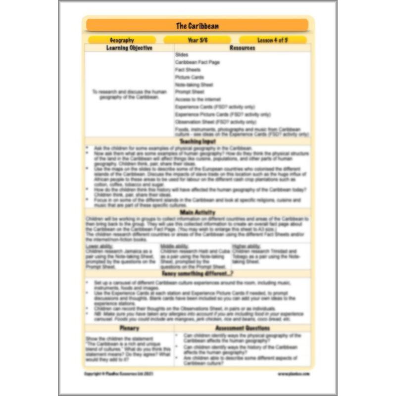 PlanBee Caribbean Geography KS2 Planning Pack by PlanBee