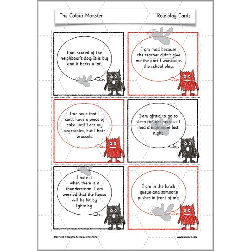 PlanBee The Colour Monster Planning KS1 | Year 2 English lessons