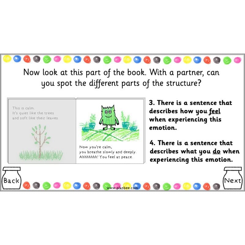 PlanBee The Colour Monster Planning KS1 | Year 2 English lessons