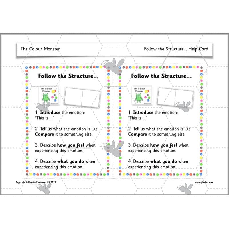 PlanBee The Colour Monster Planning KS1 | Year 2 English lessons
