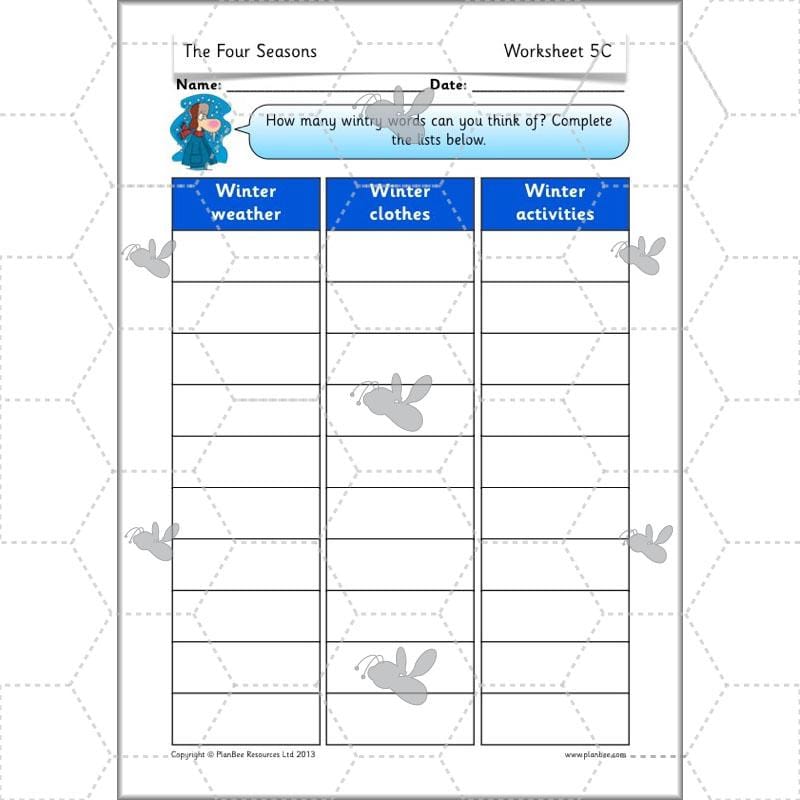 PlanBee The Four Seasons KS1 Lesson Plans, Slides & Worksheets for Year 1 & 2