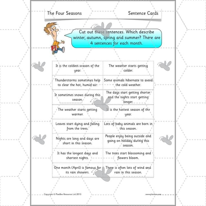 PlanBee The Four Seasons KS1 Lesson Plans, Slides & Worksheets for Year 1 & 2