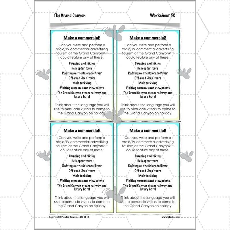 PlanBee The Grand Canyon KS2 Geography Lesson Plans