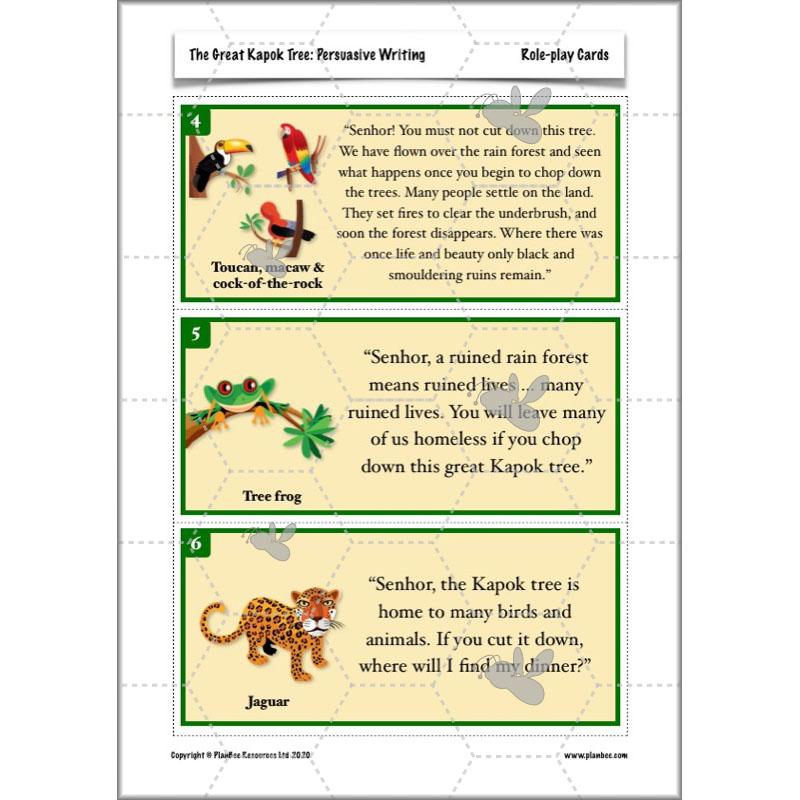PlanBee The Great Kapok Tree Planning | Persuasive Writing Year 4
