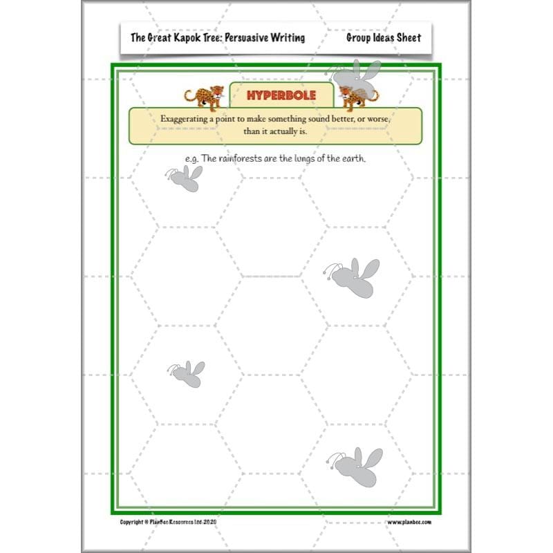 PlanBee The Great Kapok Tree Planning | Persuasive Writing Year 4