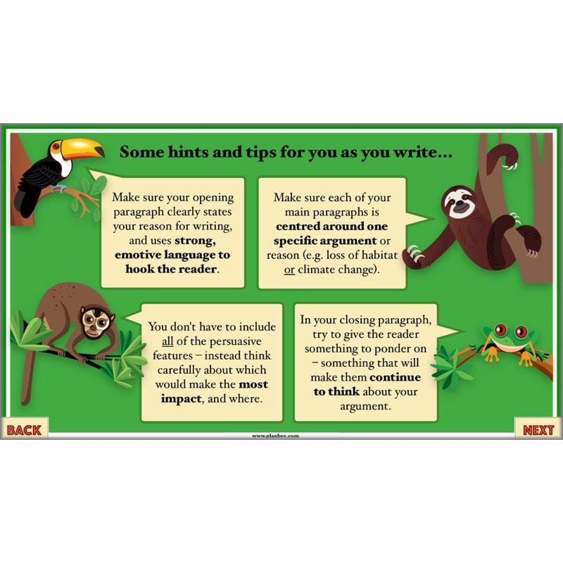 PlanBee The Great Kapok Tree Planning | Persuasive Writing Year 4