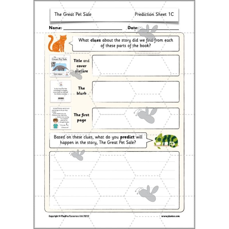 PlanBee The Great Pet Sale Resources KS1 | Year 1 English | PlanBee