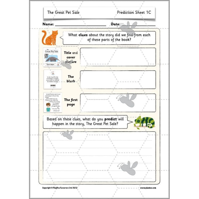 PlanBee The Great Pet Sale Resources KS1 | Year 1 English | PlanBee