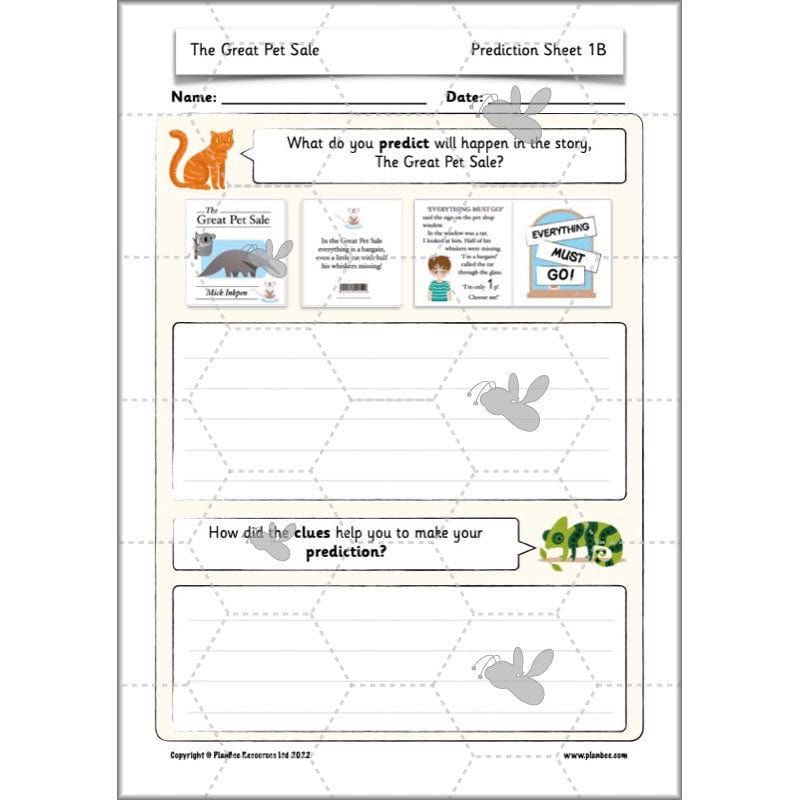 PlanBee The Great Pet Sale Resources KS1 | Year 1 English | PlanBee