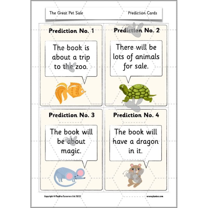 PlanBee The Great Pet Sale Resources KS1 | Year 1 English | PlanBee
