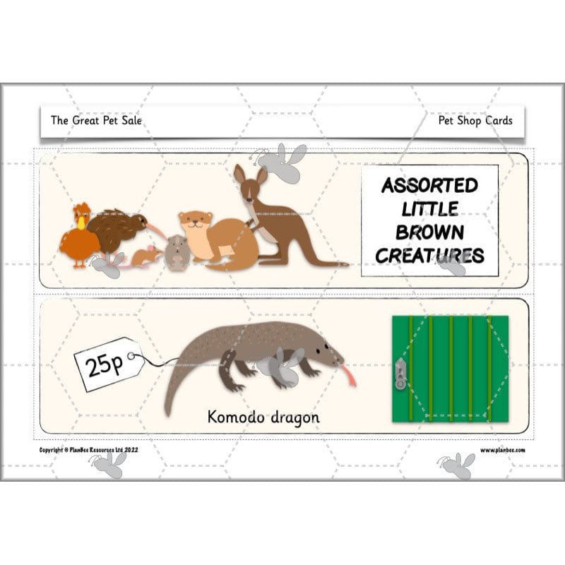 PlanBee The Great Pet Sale Resources KS1 | Year 1 English | PlanBee