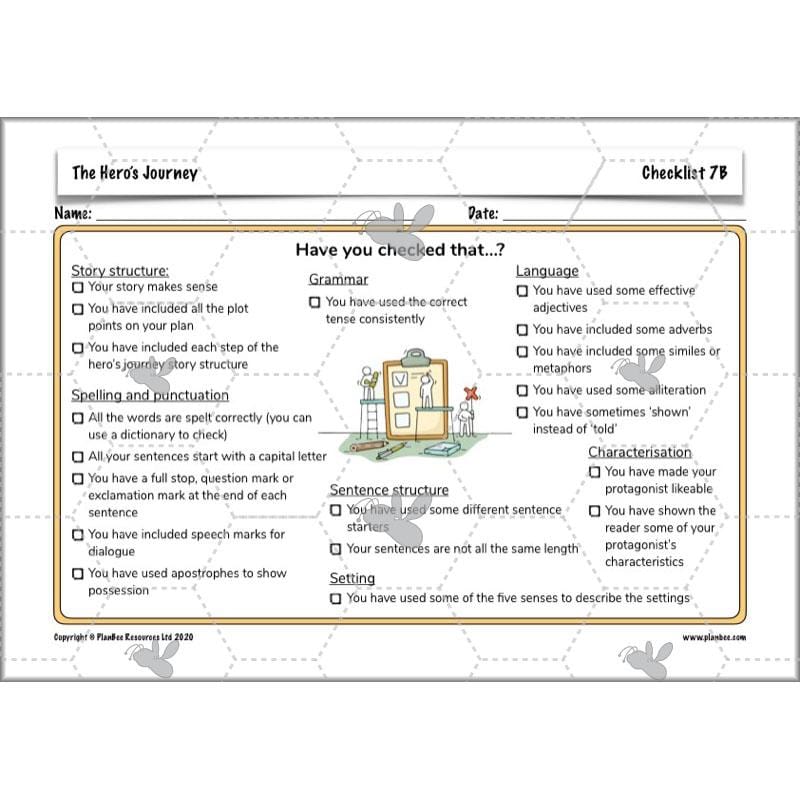 PlanBee The Hero's Journey Lesson Plan Pack | Year 6 Creative Writing