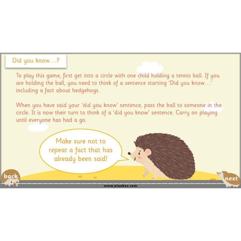 PlanBee The Hodgeheg Activities Non-Chronological Reports Year 2