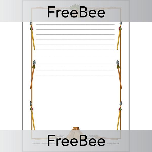 Free Maya Civilisation Page Borders | PlanBee FreeBees