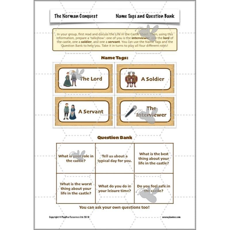 PlanBee The Normans KS2 History lesson plan pack and resources