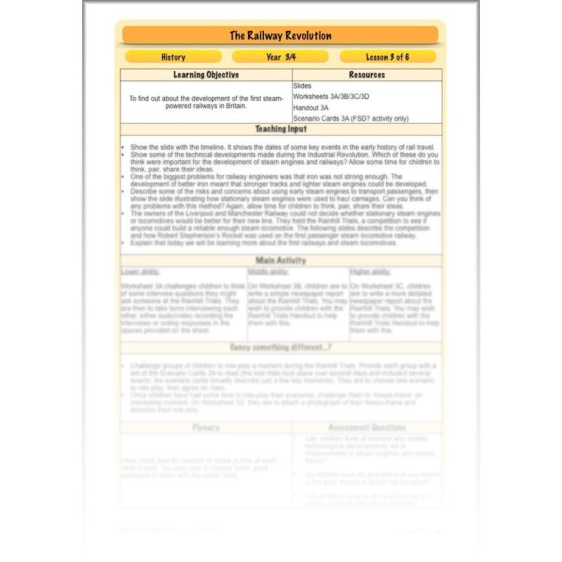 PlanBee The Railway Revolution: Industrial Revolution Primary History for KS2
