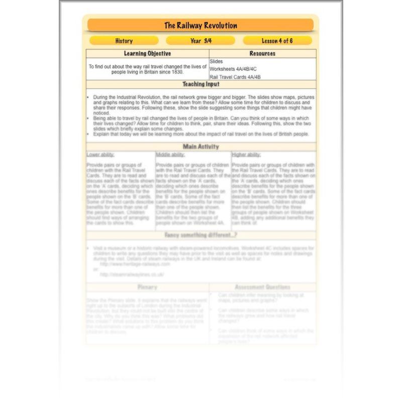 PlanBee The Railway Revolution: Industrial Revolution Primary History for KS2