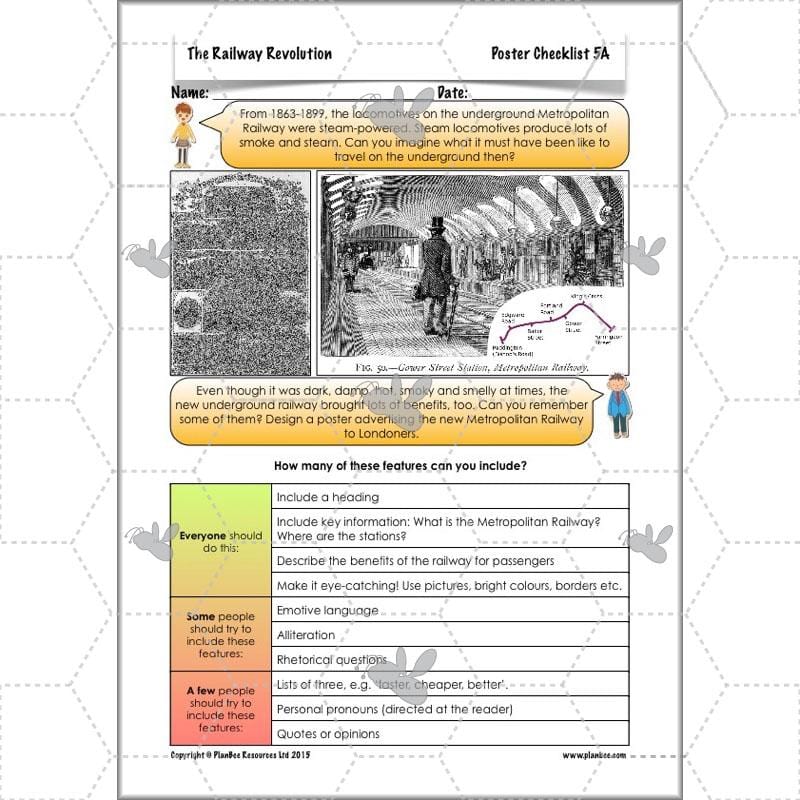 PlanBee The Railway Revolution: Industrial Revolution Primary History for KS2