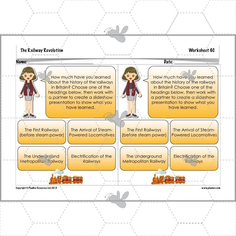 PlanBee The Railway Revolution: Industrial Revolution Primary History for KS2