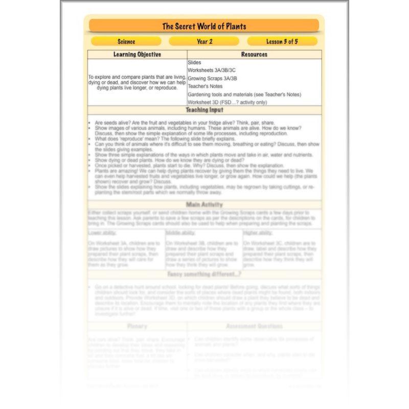 PlanBee Secret World of Plants - KS1 Science Scheme of Work: Year 2