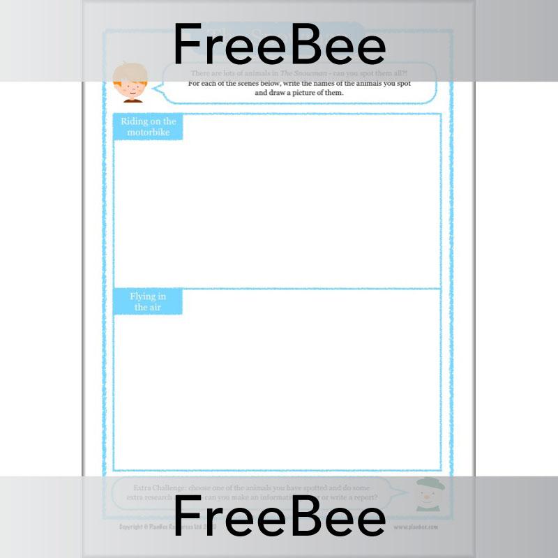 Free The Snowman Activity Sheets by PlanBee
