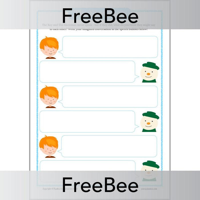 Free The Snowman Activity Sheets by PlanBee