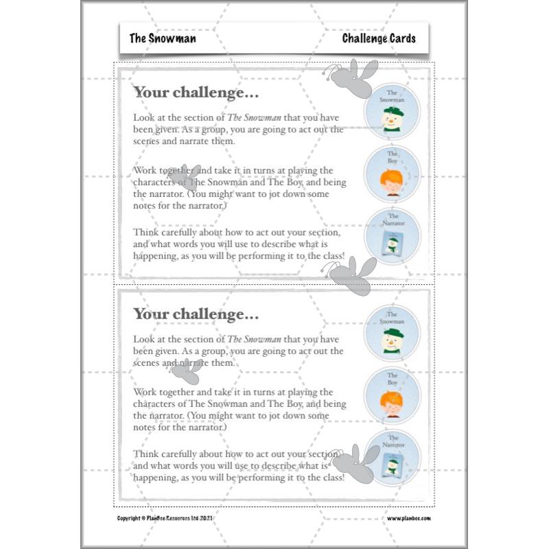 PlanBee The Snowman Activities Planning Pack | Year 3 English lessons